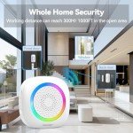 TECKNET Wireless Door and Window Open Sensor Alarm Chime, 1000Ft Operating Range 61 Chimes Adjustable Volume with Mute Mode LED Indicators Doorbell, Door Alarm Sensor for Home Store Office