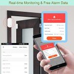 WiFi Door Window Sensor: Smart Contact Sensor with App Alerts, Door Open Detector Compatible with Alexa Google Assistant, Entry Detector Sensor for Home Security and Home Automation (4-Pack)