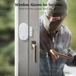 Chatthen Window Lock Burglary Protection, Door Alarm 130 dB Set of 4 with Batteries, 5 Different Modes Possible