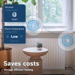 Bosch Smart Home door/window contact II [+M], smart sensor for energy-efficient heating, flexible use in the Bosch Smart Home system or in manufacturer-independent Matter systems, set of 3