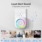 TECKNET Wireless Door and Window Open Sensor Alarm Chime, 1000Ft Operating Range 61 Chimes Adjustable Volume with Mute Mode LED Indicators Doorbell, Door Alarm Sensor for Home Store Office
