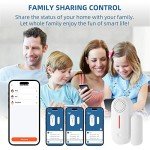 Erdiegle WiFi Door/Window Alarm Sensor with App 2.4Ghz(with Timer Arm and Disarm/Time Delay) Sound Adjustable Work with Alexa Google Assistant for Home Security Bussiness Burglar Alert (2)