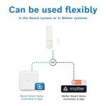 Bosch Smart Home door/window contact II [+M], smart sensor for energy-efficient heating, flexible use in the Bosch Smart Home system or in manufacturer-independent Matter systems, set of 3