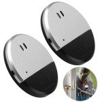 2pcs Window Vibration Alarm Sensor 130dB Siren Ultra Slim Window Alarms Glass Break Security Alert Alarm Sensors Window Vibration Alarms Stick on for Home Office Caravans Dorm Shed Doors Windows RV