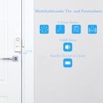 Easick Window Alarm with Function Display 130 dB Door/Window Sensor Four Alarm Modes, Door Alarm with Delay, Wireless Burglary Protection on Door and Window Alarm with Batteries