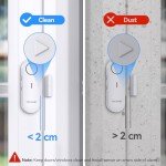 TECKNET Door Alarm Sensor, Mini Window Alarm Sensors, Door Sensor Alarm for Home Security Systems with Quick Loud 100dB Ring Alarm, Wireless Burglar Alarms for House, Shop, Office, Garage (9 PCS)