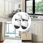 Oniissy Ultra Slim Vibration Alarm Sensor for Windows Doors 130dB Loud Siren Glass Break Detector Easy Install No Drilling Home Office Security Travel Protection Black Silver(2pcs)