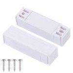 PATIKIL Surface Mount Wired N.C. Door Contact 5Pcs 0-100V/0.5Amp Magnetic Reed Switch for Home Alarm Security System, White