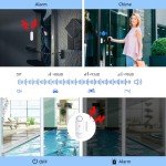 TECKNET Door Alarm Sensor, Mini Window Alarm Sensors, Door Sensor Alarm for Home Security Systems with Quick Loud 100dB Ring Alarm, Wireless Burglar Alarms for House, Shop, Office, Garage (9 PCS)