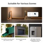 2 Pack SONOFF SNZB-04P Zigbee Door Window Sensor, Send Alert to Your Smartphone for Home Security, Compatible with Alexa/Google Home, SONOFF Zigbee Bridge Required, Batteries Included