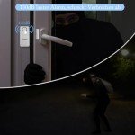 Easick Window Alarm with Function Display 130 dB Door/Window Sensor Four Alarm Modes, Door Alarm with Delay, Wireless Burglary Protection on Door and Window Alarm with Batteries