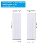 PATIKIL Surface Mount Wired N.C. Door Contact 5Pcs 0-100V/0.5Amp Magnetic Reed Switch for Home Alarm Security System, White