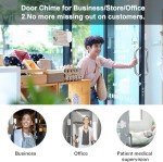 Door Chime Wireless Door Sensor SanJie Enter Alert Chimes for Business/Home with 5 adjustable volume 55 Ringtones 1000 Range,2 Plug-in Receiver 4 Magnetic sensors (White)