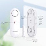 TECKNET Door Alarm Sensor, Mini Window Alarm Sensors, Door Sensor Alarm for Home Security Systems with Quick Loud 100dB Ring Alarm, Wireless Burglar Alarms for House, Shop, Office, Garage (9 PCS)