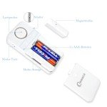 Easick Window Alarm with Function Display 130 dB Door/Window Sensor Four Alarm Modes, Door Alarm with Delay, Wireless Burglary Protection on Door and Window Alarm with Batteries