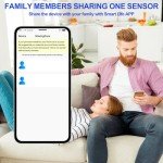 Asfrode WiFi Door Sensor, Intelligent Window Contact Sensor, Wireless Window Sensor Detector, Window Door Sensor with Alarm, Contact Sensor for Home Security, Compatible with Alexa, Google Assistant