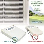 Glac Store® Roller Blind Sensor for Roller Shutters, Contact with Clamps or Wire with Pulley 3 Metres Made of Nylon, Universal for All Theft Alarms (with Connecting Wires)