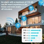 Door Chime Wireless Door Sensor SanJie Enter Alert Chimes for Business/Home with 5 adjustable volume 55 Ringtones 1000 Range,2 Plug-in Receiver 4 Magnetic sensors (White)