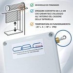 Glac Store® Roller Blind Sensor for Roller Shutters, Contact with Clamps or Wire with Pulley 3 Metres Made of Nylon, Universal for All Theft Alarms (with Connecting Wires)