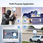 TECKNET Door Alarm Sensor, Mini Window Alarm Sensors, Door Sensor Alarm for Home Security Systems with Quick Loud 100dB Ring Alarm, Wireless Burglar Alarms for House, Shop, Office, Garage (9 PCS)