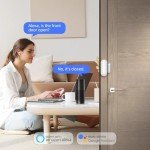 XNY Smart Wireless Door Window Sensor 2.4GHz WiFi Door Sensor for Home Security System with APP Notification, Open Door Detector