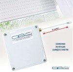 Glac Store® Roller Blind Sensor for Roller Shutters, Contact with Clamps or Wire with Pulley 3 Metres Made of Nylon, Universal for All Theft Alarms (with Connecting Wires)