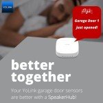 Smart Garage Door Sensor, YoLink 1/4 Mile World's Longest Range Wireless Garage Door Sensor Works with Alexa, IFTTT, Home Assistant, Android-iOS App, Open Reminder Home Security, YoLink Hub Included