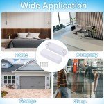 PATIKIL Surface Mount Wired N.C. Door Contact 5Pcs 0-100V/0.5Amp Magnetic Reed Switch for Home Alarm Security System, White