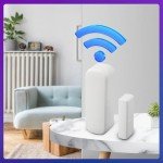 WiFi Smart Door Sensor Door Magnet with Voice Support Security Door Magnet With Voice Support Magnetic Contact Blueteeth Wireless(WIFI)