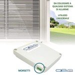Glac Store® Roller Blind Sensor for Roller Shutters, Contact with Clamps or Wire with Pulley 3 Metres Made of Nylon, Universal for All Theft Alarms (with Connecting Wires)