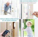 WiFi Door Window Sensor: Smart Window Detector, Tuya Smart Alarm with Free Notification, Smart Home Security System, Compatible with Alexa Google Home (2 Pack)