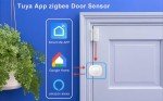 Wireless Door Open Sensor Alarm Chime,Smart ZigBee Automatic Magnetic Door Window Sensor Lithium Battery, Rechargeable Via USB Port ZigBee Door Sensor(Need Zigbee gateway!)