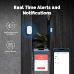MOES Smart Door and Window Sensor, Wireless Detector for Alarm System and Smart Home, Compatible with Smart Life/MOES APP, Works with Alexa Google Home Voice Control, Requires MOES Gateway (3 Pack)
