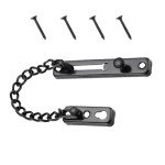 Security Door Chain, Door Chain, Security Door Chain, Steel Security Chain Lock for Door Chain Anti-Theft Door Windows (Black)