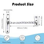 Safety Door Chain Lock Stainless Steel Internal Door Lock Security Anti Theft Latch Chain with Spring for Front Door Home Offices Hotel Apartment