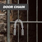 Homoyoyo Screen Door Chain Storm Door Chain Safety Door Chain for Stop Front Screen Door Opening Prevent Storm Damage Heavy Duty Security Lock Storm Wind Door Stopper Chain