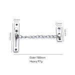 GIONAR Door Chain Lock, Heavy Duty Stainless Steel Anti-Theft Latch, Front Door Security Chain Lock for Home and Office, Door Chains for Front Door with 4 Screws(Silver)