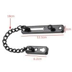 Security Door Chain, Door Chain, Security Door Chain, Steel Security Chain Lock for Door Chain Anti-Theft Door Windows (Black)
