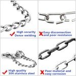 Stainless Steel Door Chain,Door Chain Stainless Steel Security Chain Lock Sliding Bolt Bolt Guard Safety Lock Door Chain Internal Door Lock for Hotel Home Living Motel Apartment Bedroom ,Silver
