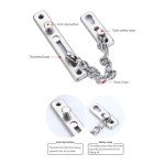 GIONAR Door Chain Lock, Heavy Duty Stainless Steel Anti-Theft Latch, Front Door Security Chain Lock for Home and Office, Door Chains for Front Door with 4 Screws(Silver)