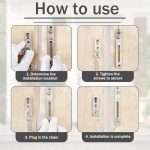 6 Pieces Door Chain No Drilling, Stainless Steel Door Chain, Abus Door Chain, Front Door, Door Chain Lock, Security Chain, Door Chain, Door Chain, Interior Door Chain, Front Door, for Home, Hotel,