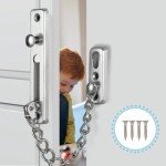 Safety Door Chain Lock Stainless Steel Internal Door Lock Security Anti Theft Latch Chain with Spring for Front Door Home Offices Hotel Apartment