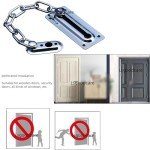 Lsgoodcare 5Sets Portable Stainless Steel Door Safety Guard Chain Security Bolt Locks Cabinet Latch DIY Home Tools Silver Hotel Anti-Theft Door Chain Inner Latch Buckle Hardware