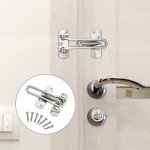 Door Chain Lock with Swing Bar Security for Front Door – Brushed Nickel Finish, Anti-Theft Zinc Alloy Door Guard, Easy Installation for Home and Hotel Wooden Doors
