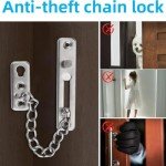 Stainless Steel Door Chain,Door Chain Stainless Steel Security Chain Lock Sliding Bolt Bolt Guard Safety Lock Door Chain Internal Door Lock for Hotel Home Living Motel Apartment Bedroom ,Silver