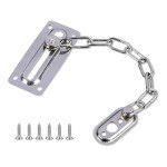 QUETTO 1 Pcs Door Security Chain Lock Limiter Chrome Plated Slide Restrictor Upvc Main Sliding Lock with Complete Fittings for Hotel Home Living Motel