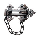 Adonai Hardware Heavy Duty Antique Cast Iron Security Door Keyless Chain (131mm x 1 Pack, Oil Rubbed Bronze) for Vintage Front Doors, Gates, Fences, Home, Locking, Safety Guard, Anti-Theft