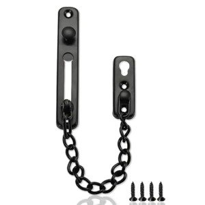 Yuchengxiang Safety Door Chain Stainless Steel Door Chain Lock Heavy Duty Anti Theft Security Internal Door Limiter for Home Apartment Hotel Bedroom, Silver