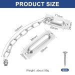 Door Chain, Door Chain Lock, Door Security Latch, Door Lock Chain, Curtain Chain, Front Door, Safety Chain Door, Chain Lock Home Door, Security Lock (Silver)
