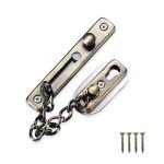 Door Chain, Door Security Chain, Stainless Steel Door Safety Lock, Front Door, Door Security Chain, Silver Door Locks, Door Lock with Screws for Home Door, Interior Doors